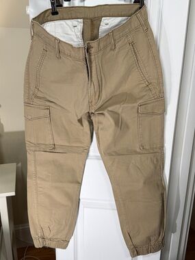 Levi’s Khaki Cargo Jogger Pants Mens Stretch Tapered Utility Casual